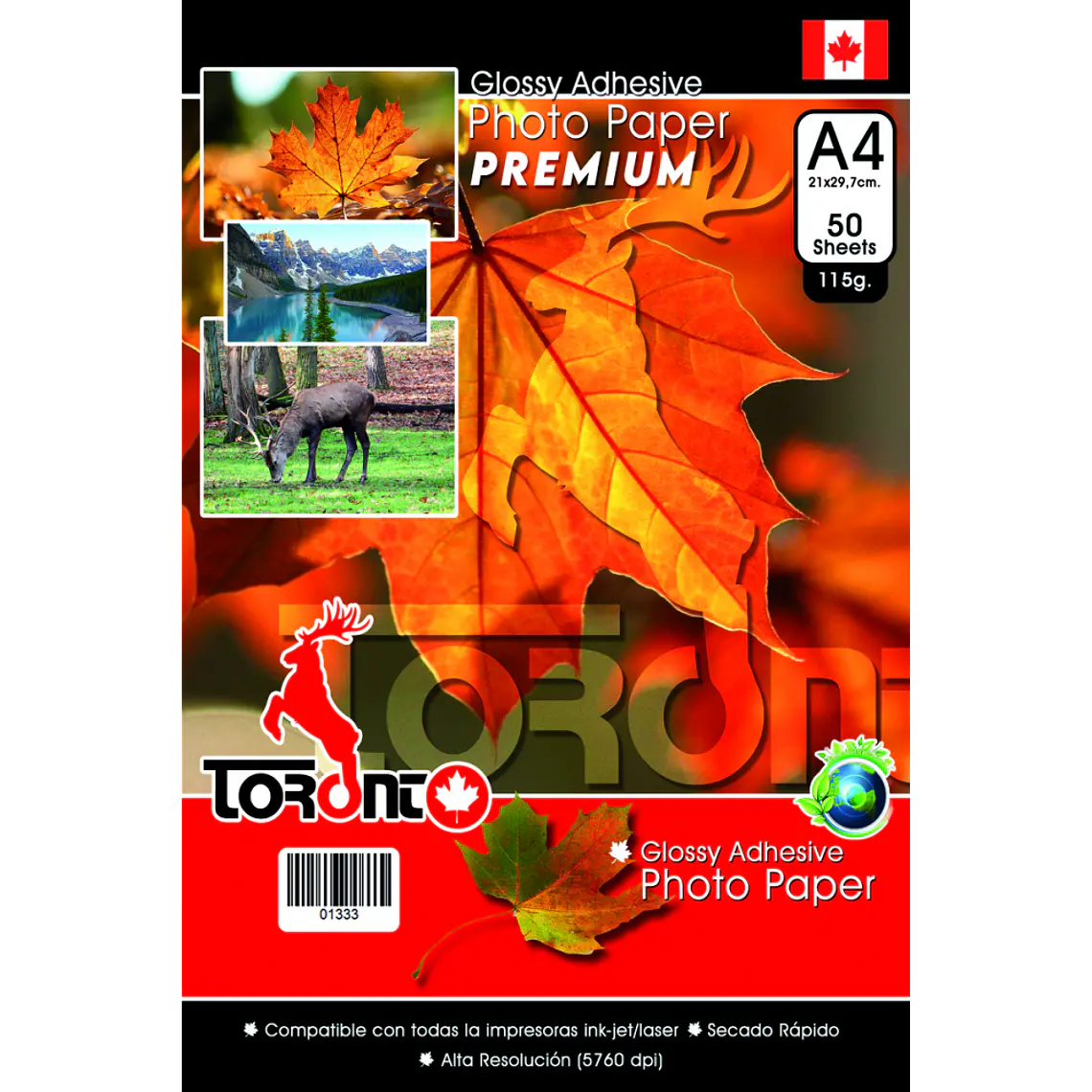 Papel Adhesivo de 115gms A4/50H Torontograf