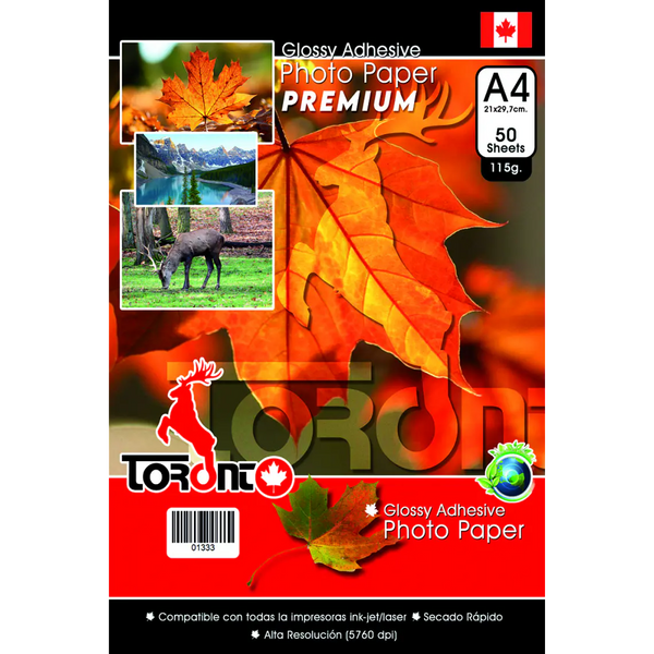 Papel Adhesivo de 115gms A4/50H Torontograf