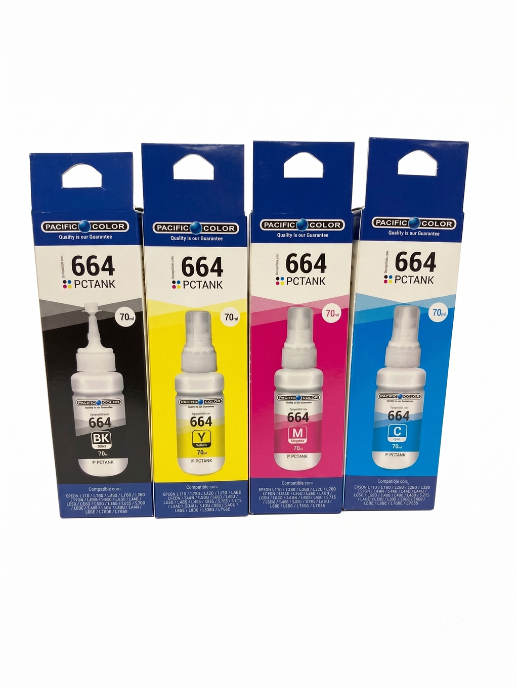 Pack X4 Tinta Alternativa Para Epson 664 Premium