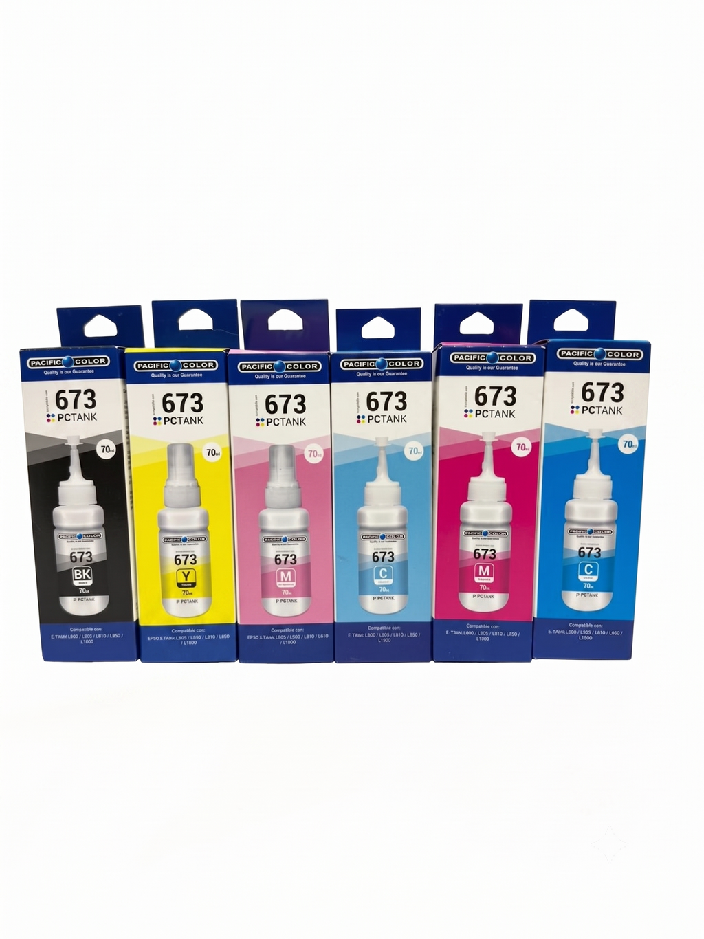 Pack X6 Tintas Alternativas Para Epson 673 premium