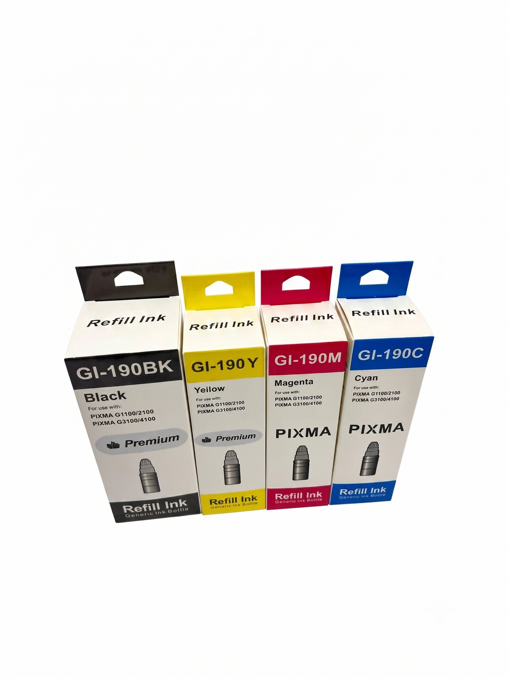 Pack x4 Tintas Alternativas Para Canon GI190