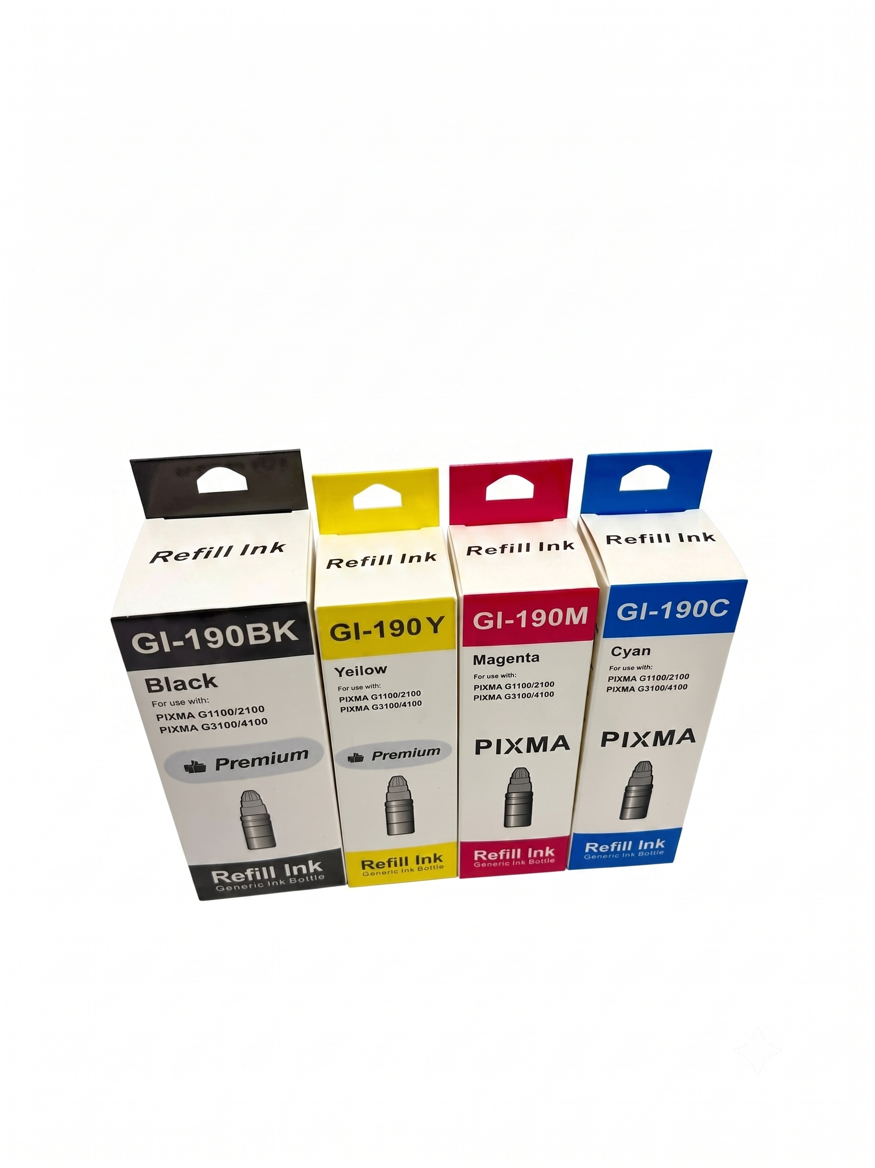 Pack x4 Tintas Alternativas Para Canon GI190