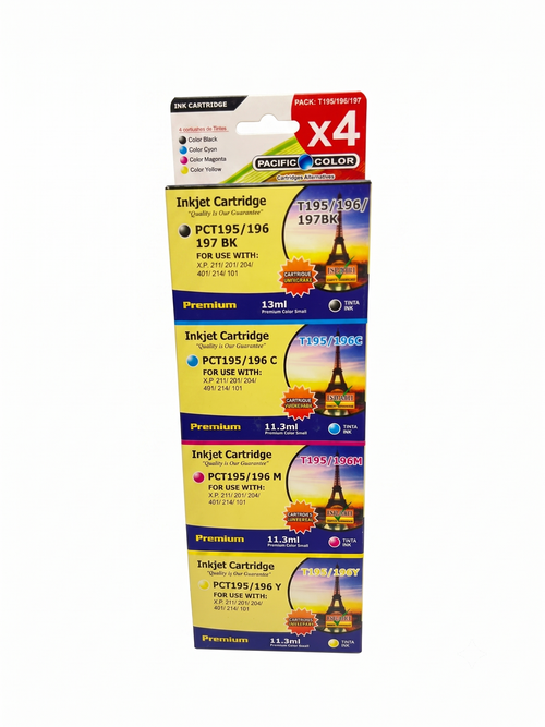 Pack X4 Cartuchos Alternativos Para Epson 197/196 /195