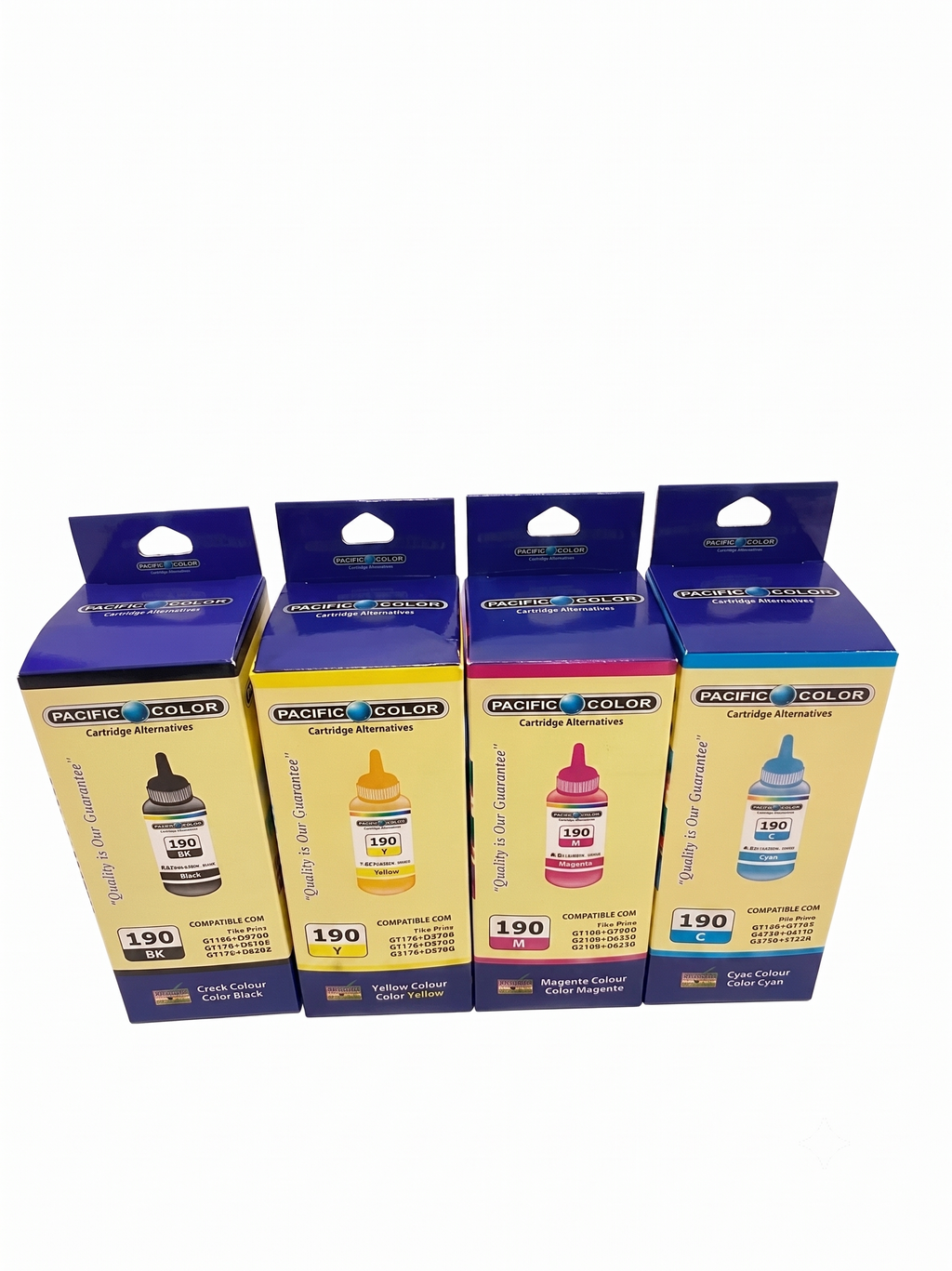 Pack x4 Tintas Alternativo Canon GI190 Premium