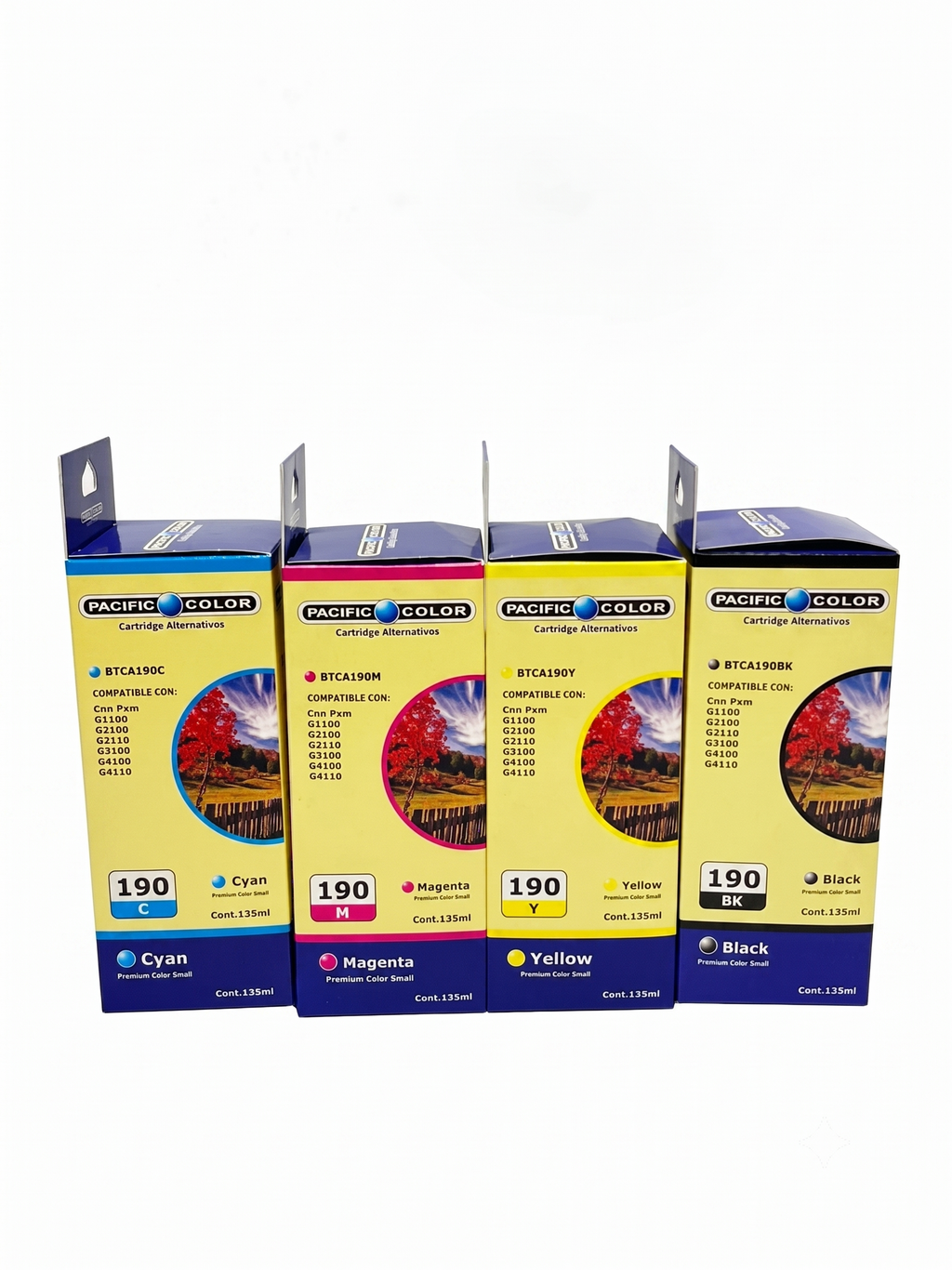 Pack x4 Tintas Alternativo Canon GI190 Premium