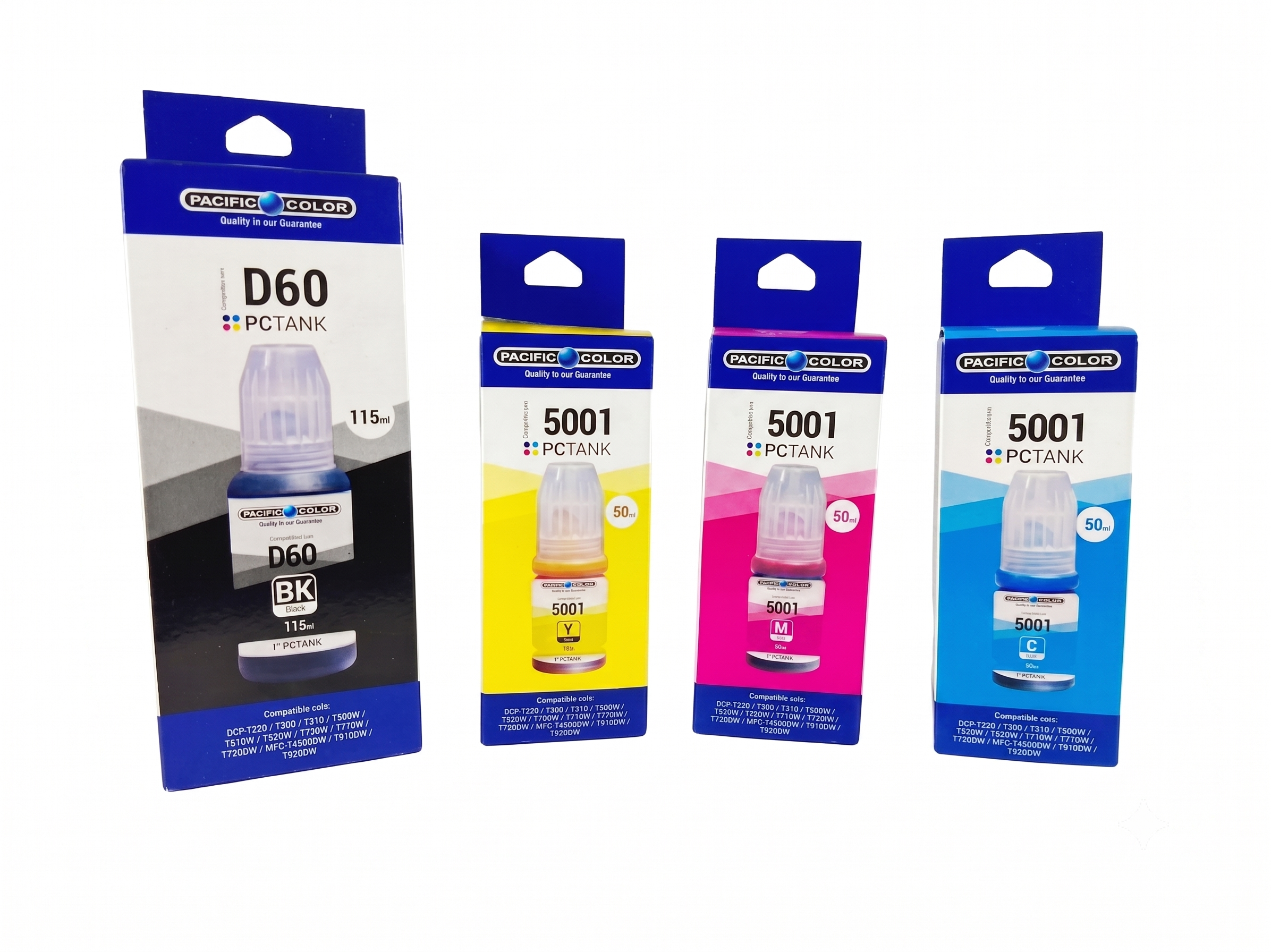 Pack x4 Tintas Alternativas Para Brother D60/5001  256ml