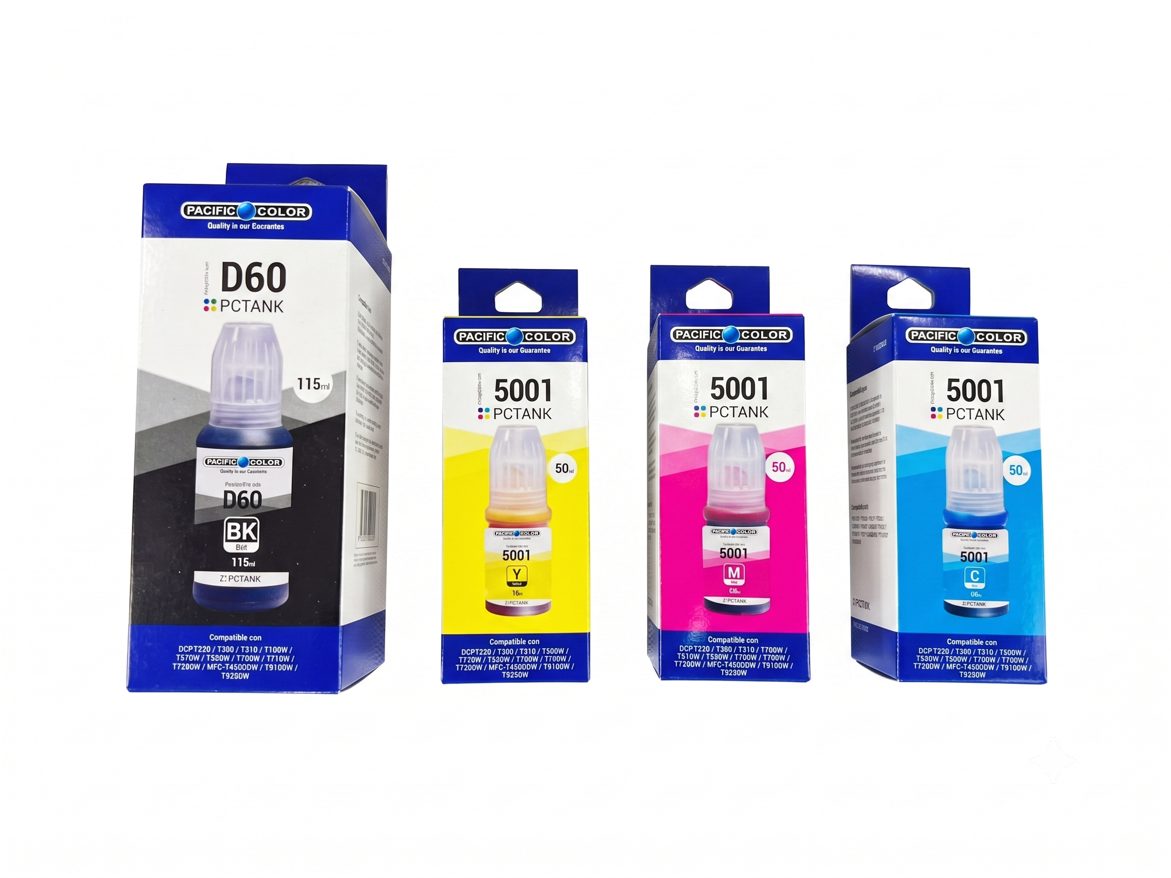 Pack x4 Tintas Alternativas Para Brother D60/5001  256ml