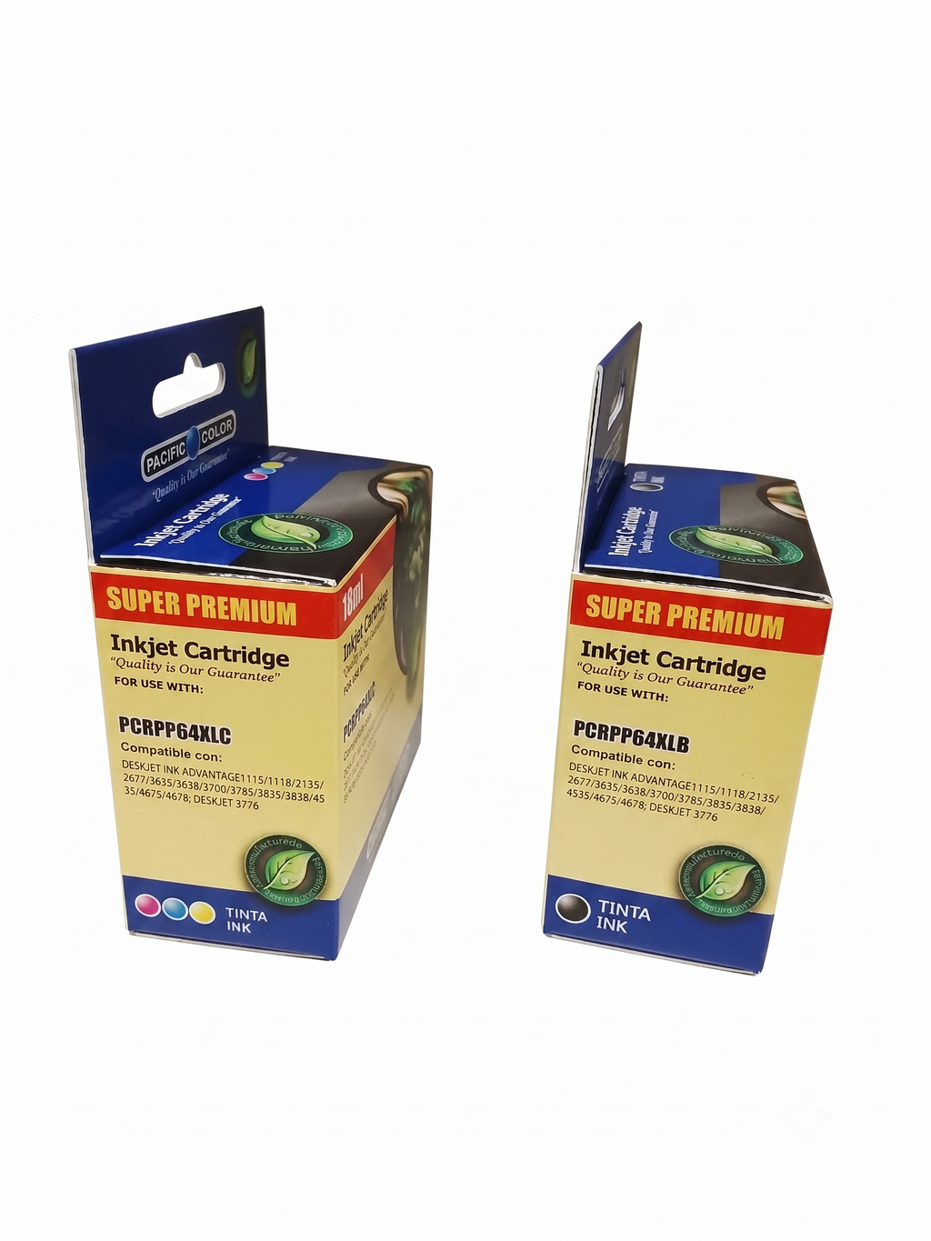Pack de 2 Cartuchos Alternativos Para HP 664xl Tricolor/Black 36Ml