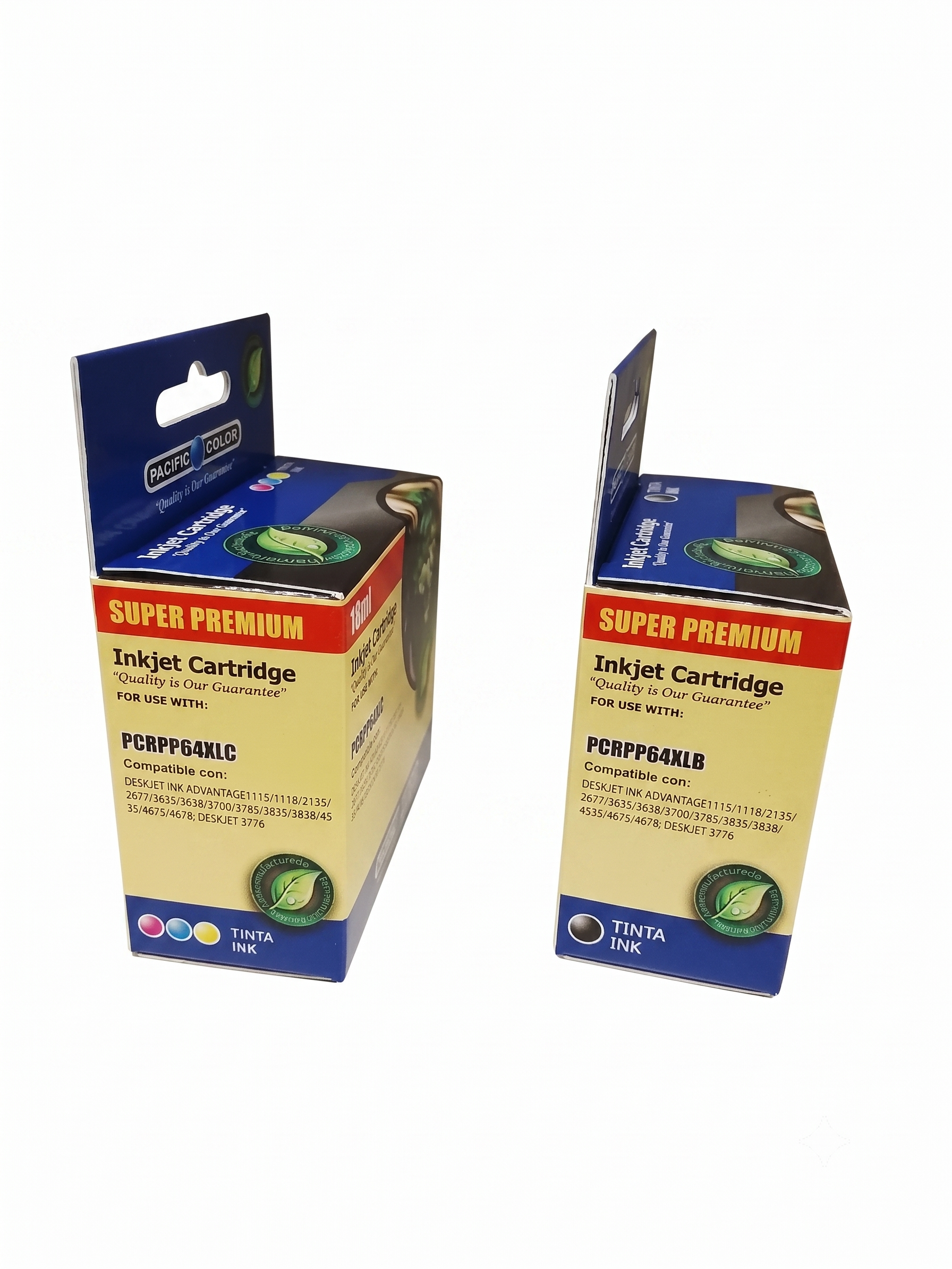 Pack de 2 Cartuchos Alternativos Para HP 664xl Tricolor/Black 36Ml