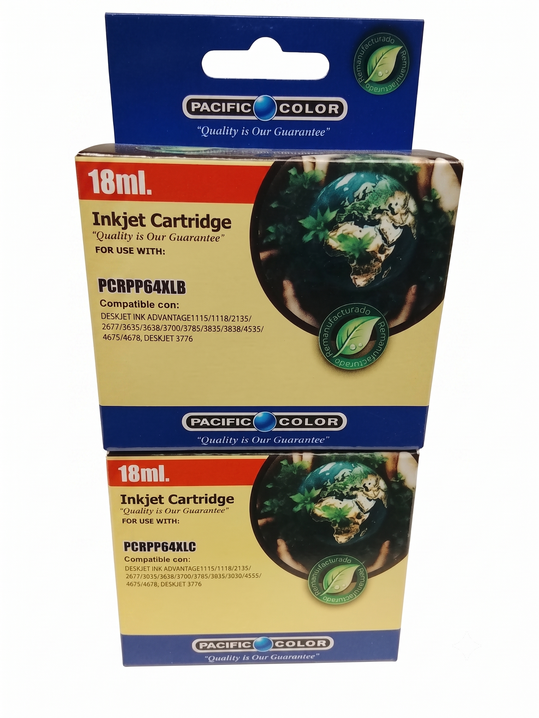 Pack de 2 Cartuchos Alternativos Para HP 664xl Tricolor/Black 36Ml