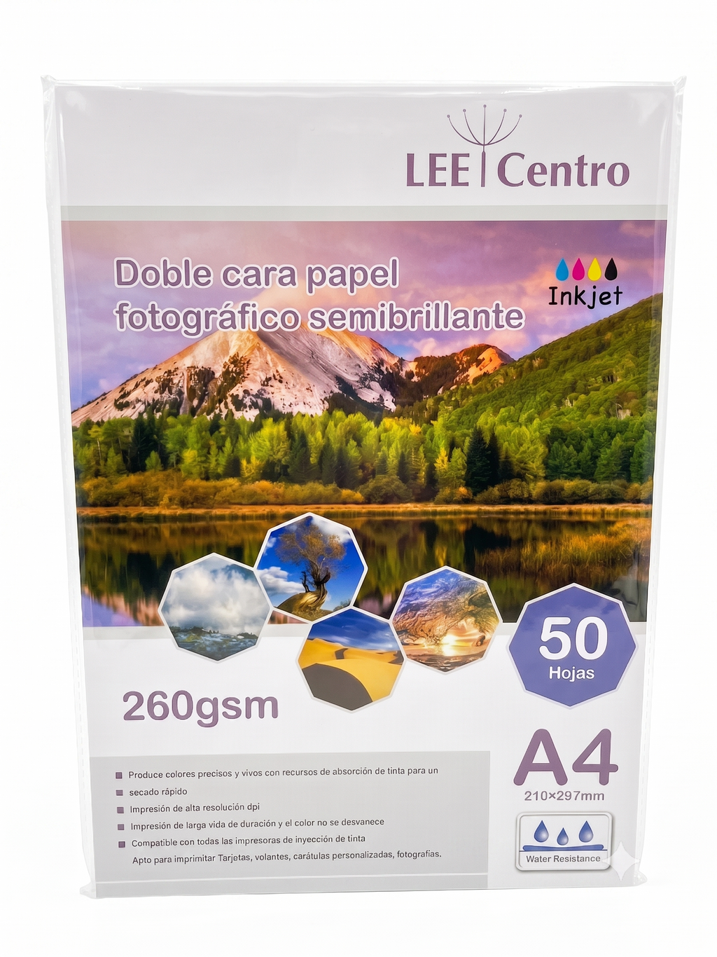 Papel Doble cara Semibrillo 260gms A4/50H torontograf