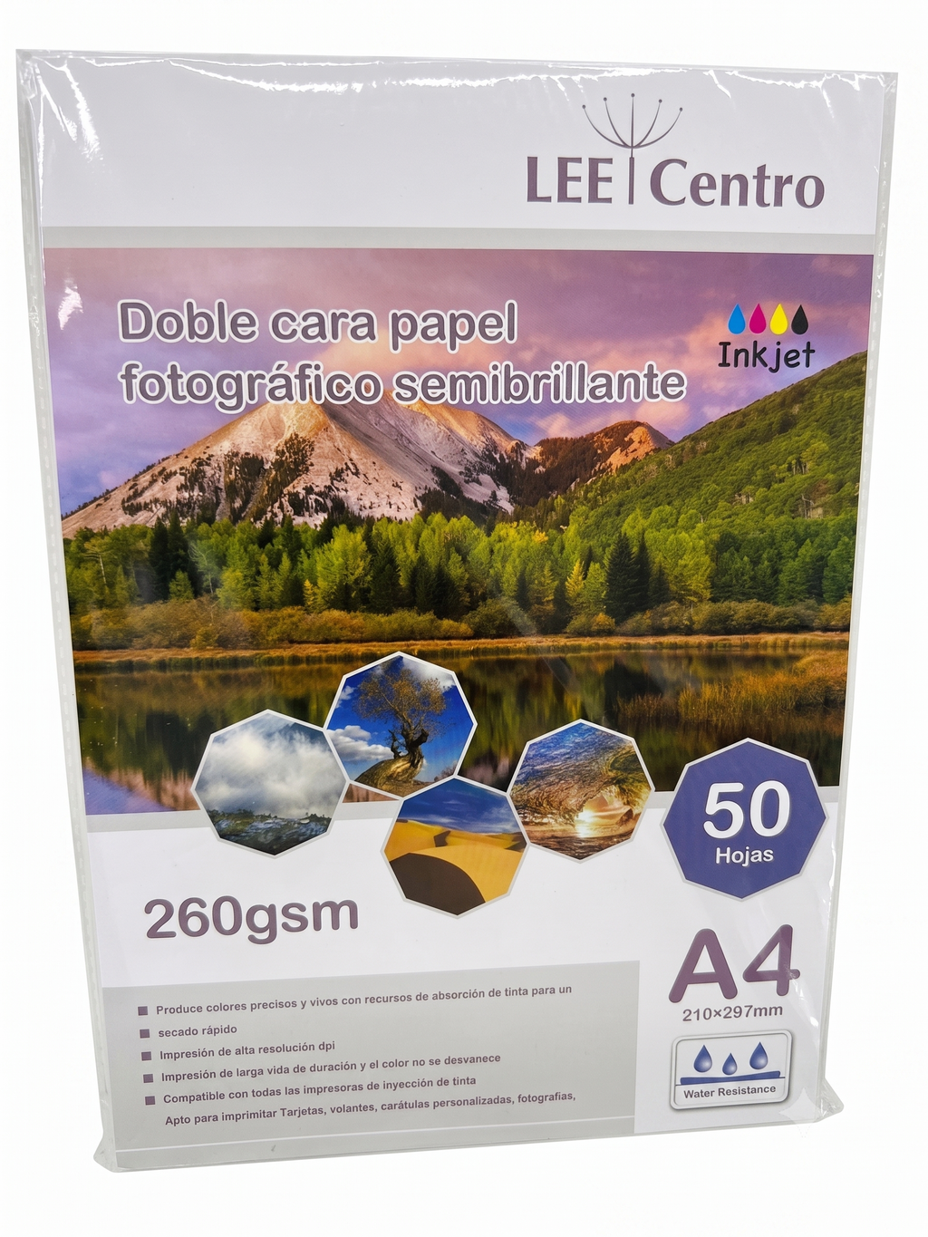 Papel Doble cara Semibrillo 260gms A4/50H torontograf