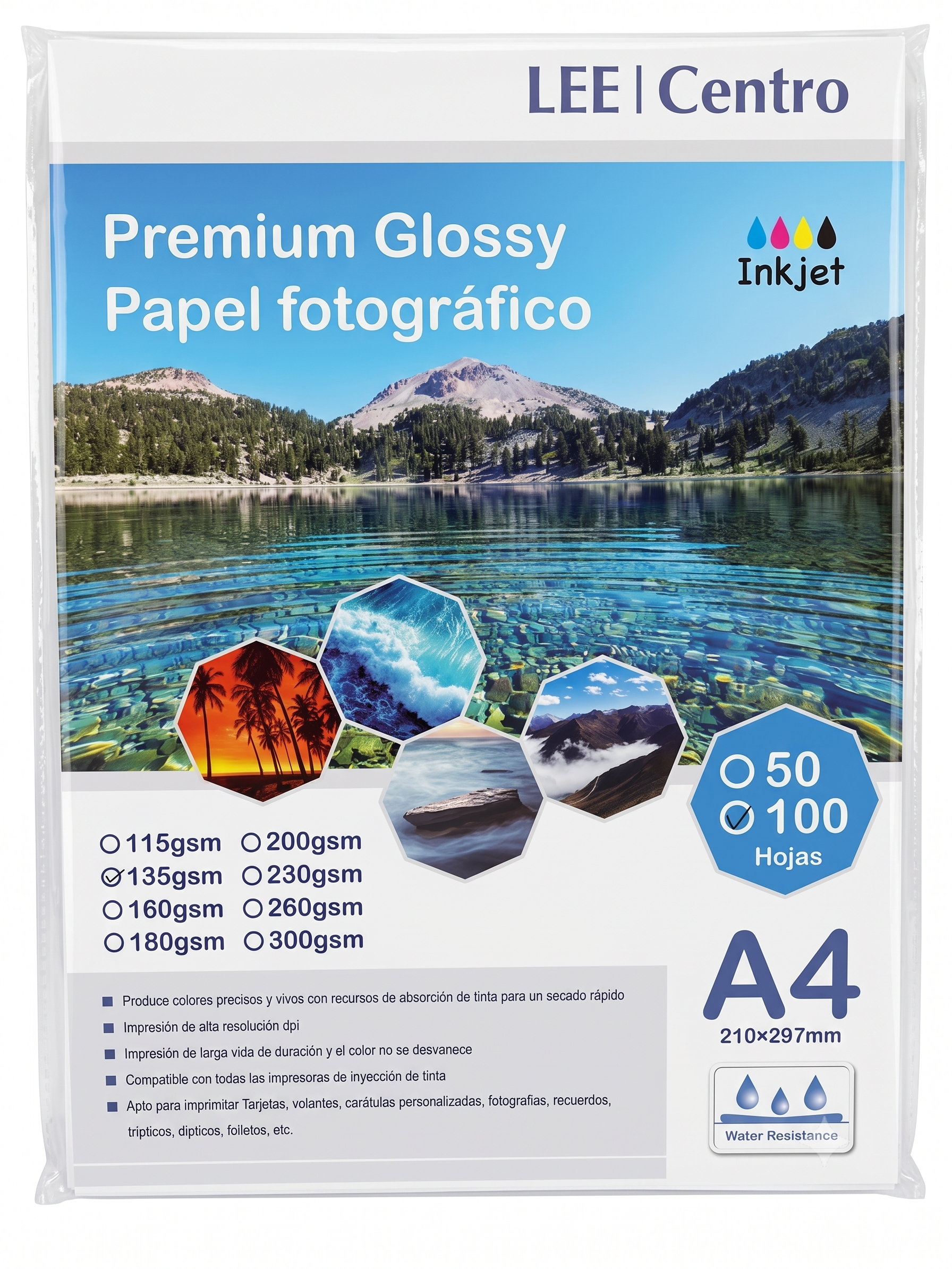 Papel Fotográfico de 135gms  A4/100H Torontograf