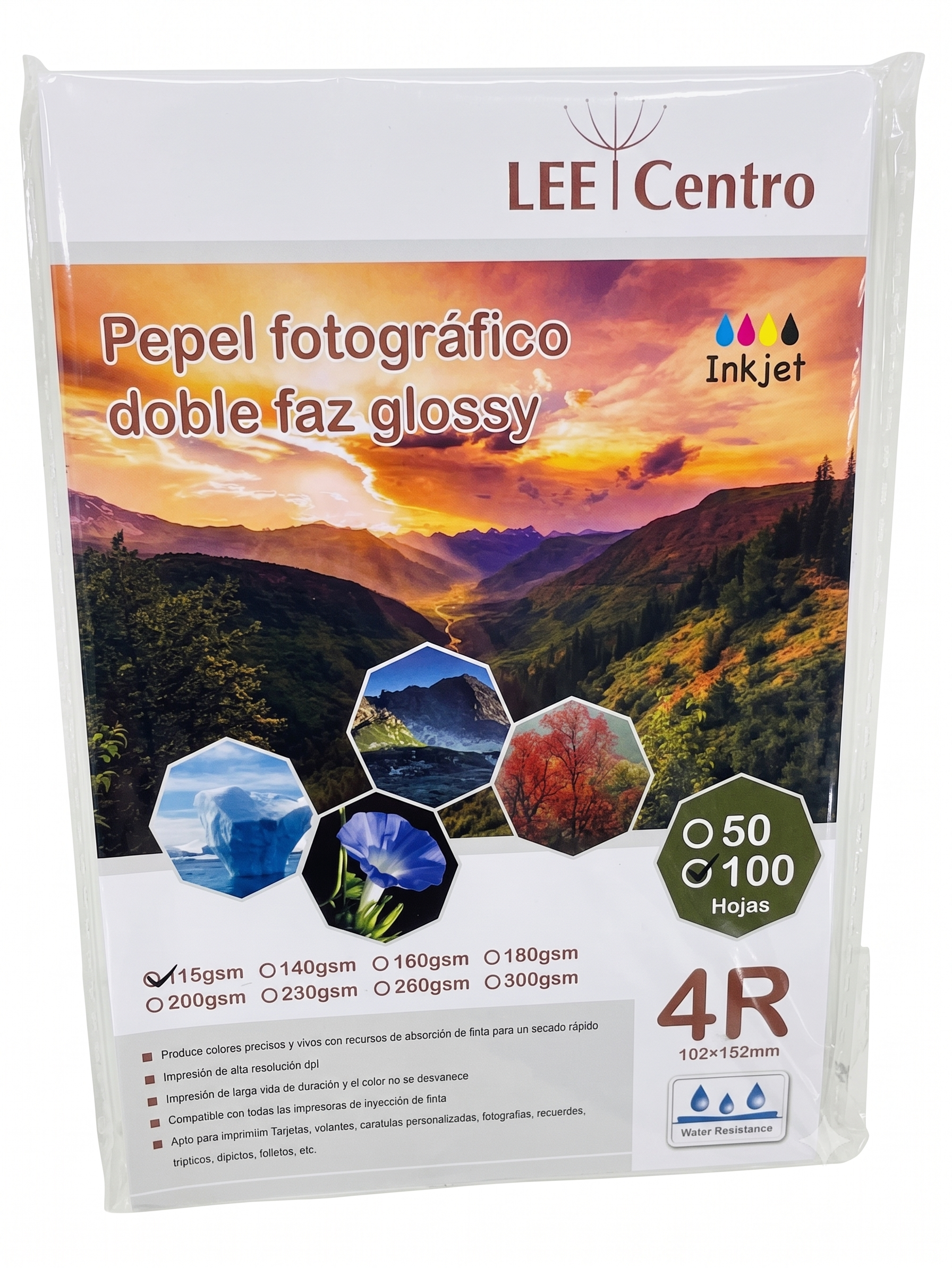Papel Fotográfico Doble Faz de 115gms 4R/100H Torontograf