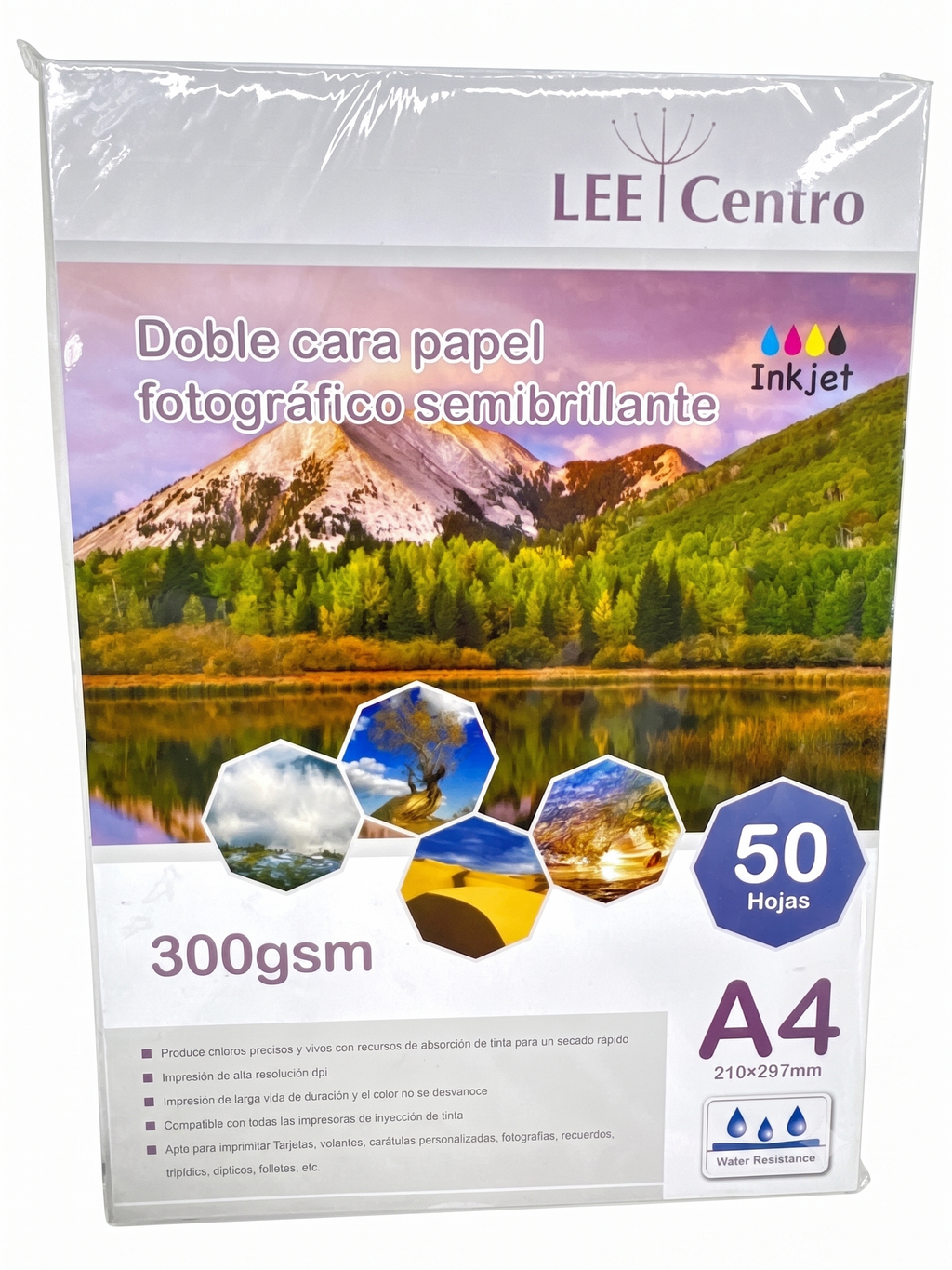 Papel Fotográfico Doble Faz Semibrillo de 300gms A4/50H Torontograf