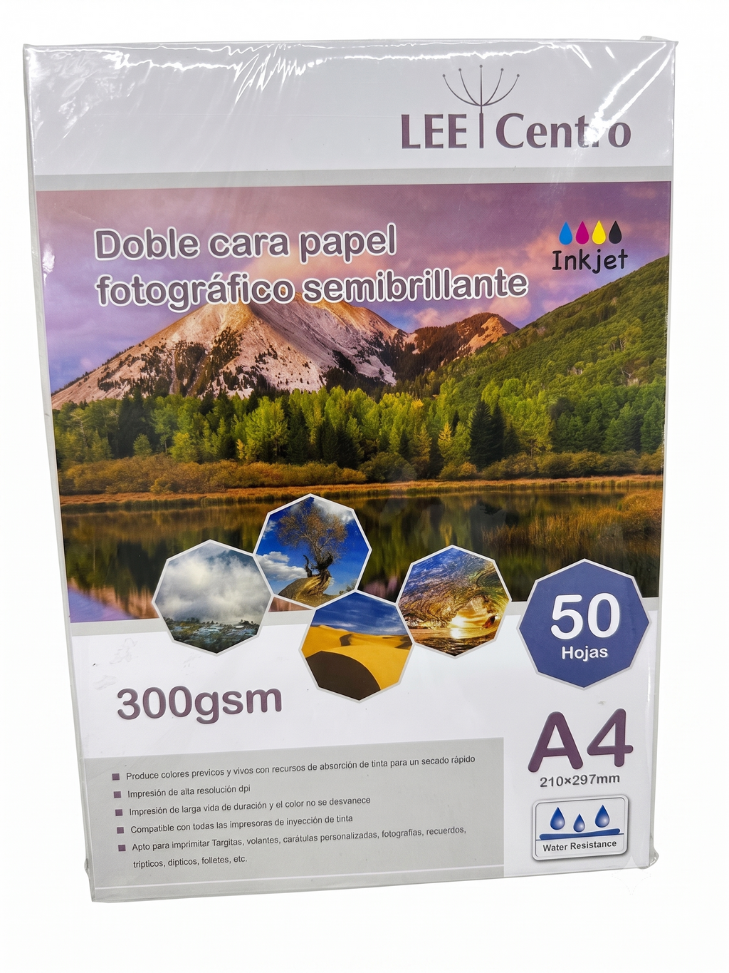 Papel Fotográfico Doble Faz Semibrillo de 300gms A4/50H Torontograf
