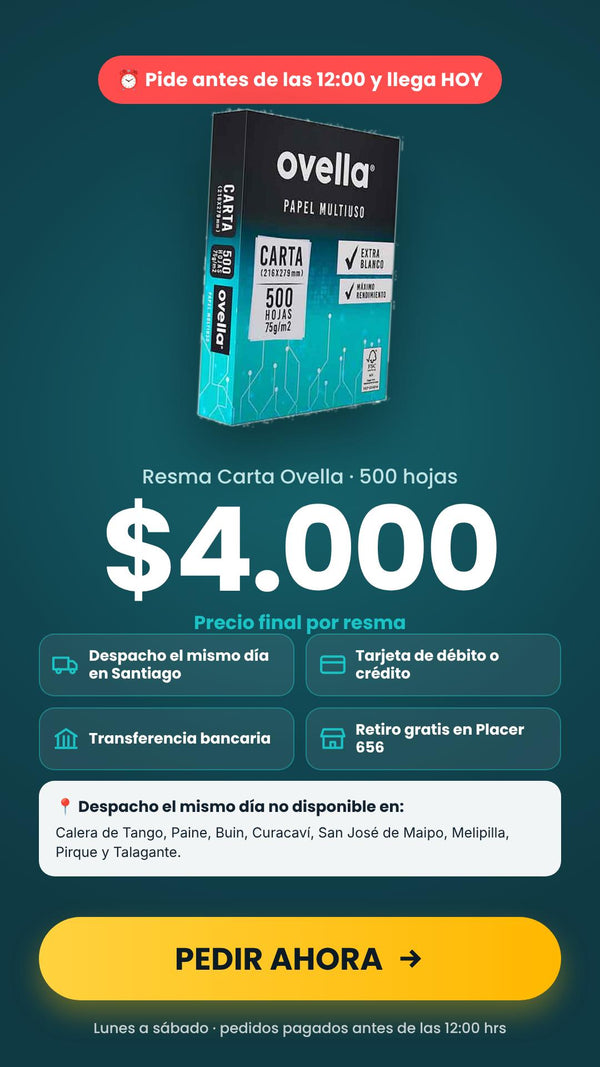 Resma Papel Carta 500 Hojas – Blanco Multiuso