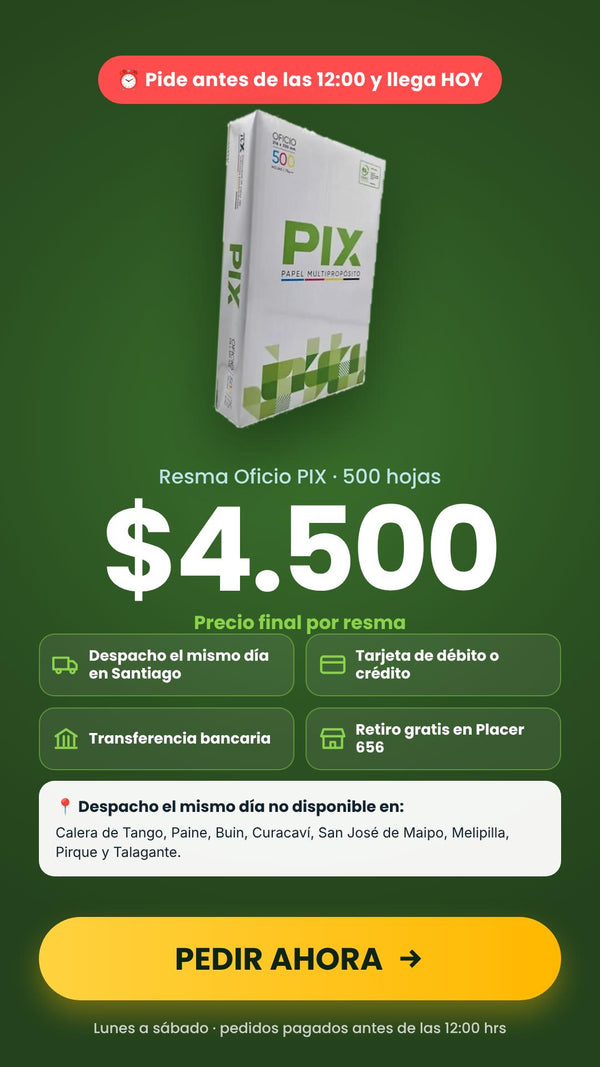 Resma Papel Oficio 500 Hojas – Blanco Multiuso