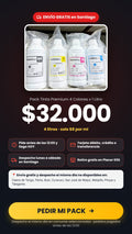 Pack Tinta Premium 4 Colores x 1 Litro – Tinta Universal DYE (BK, C, M, Y)